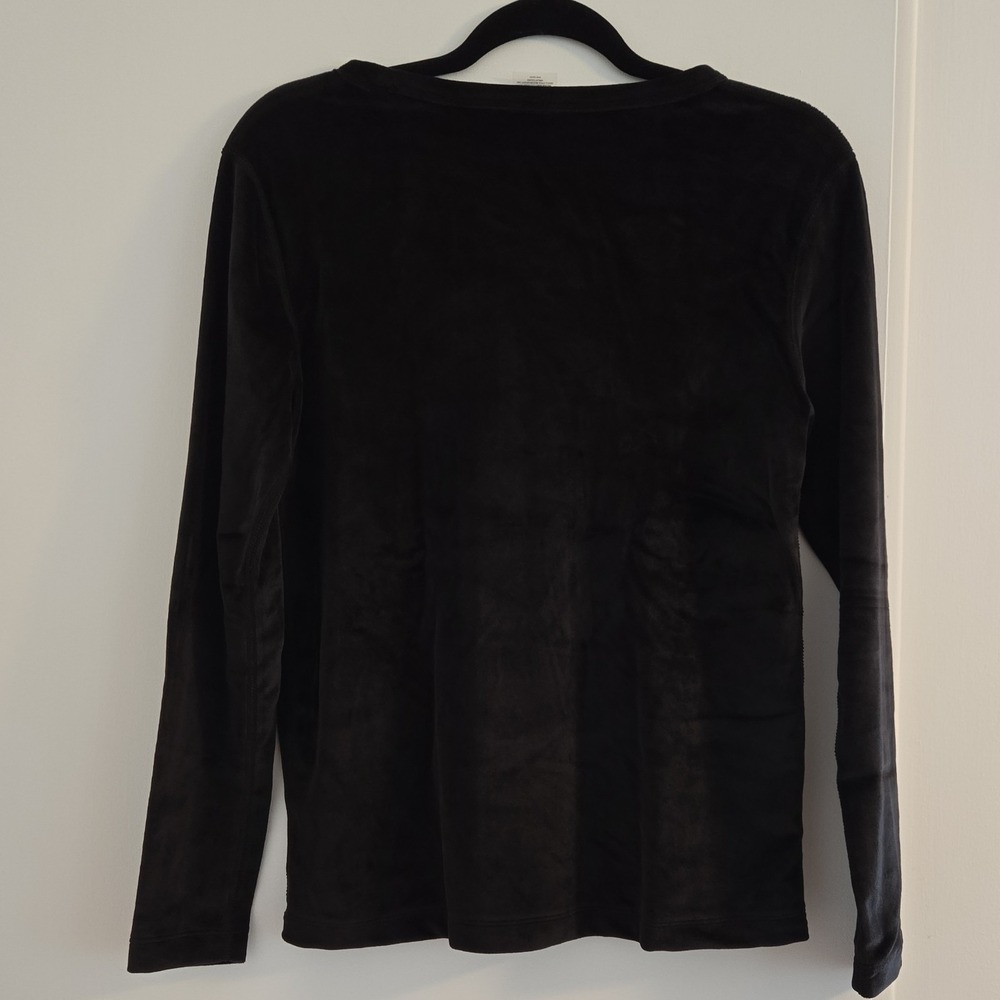 NWT Womens Wander by Hottotties Vicky Velour Black Long Sleeve. Size Medium. - Picture 2 of 7